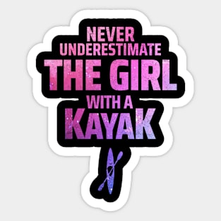 kayaking girl Sticker